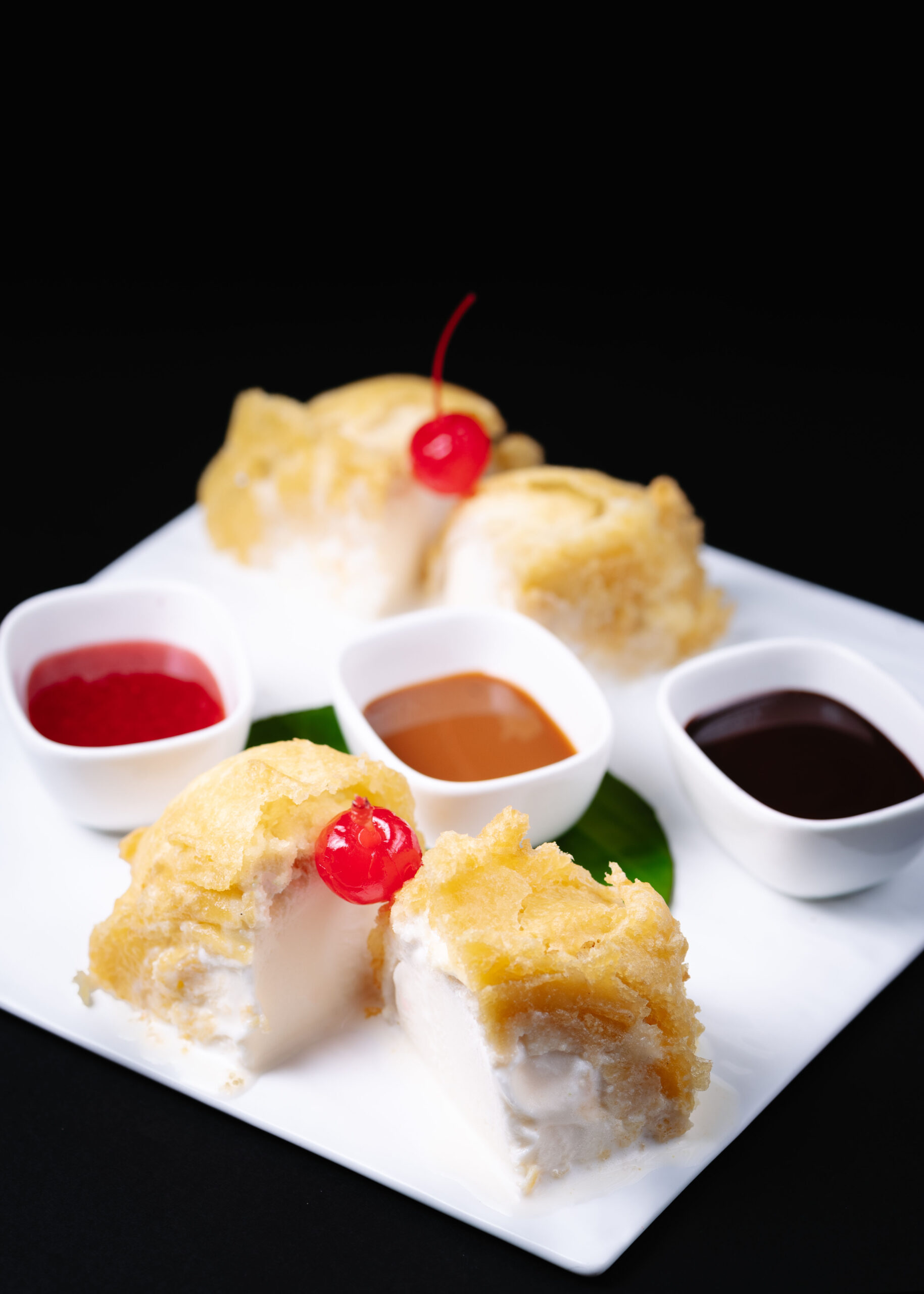 Helado tempura